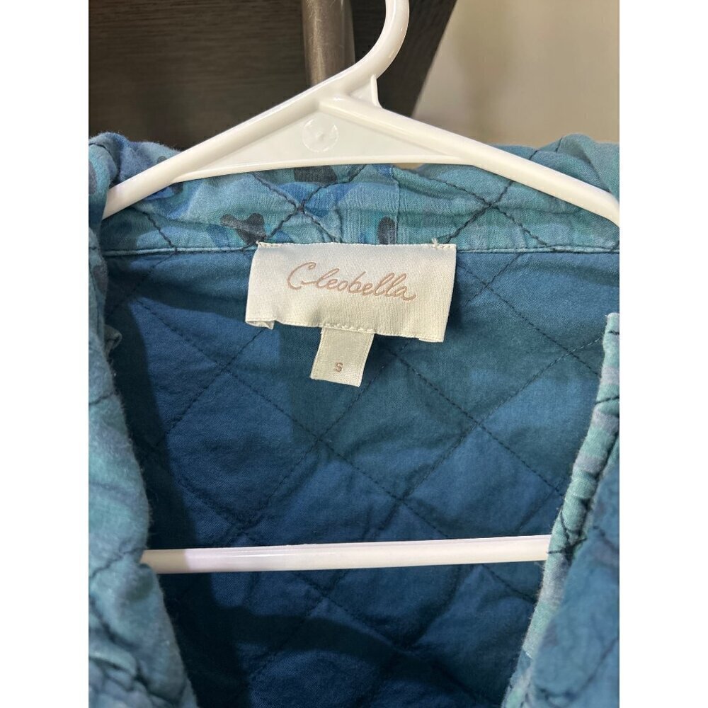 Cleobella Quilted Patchwork Lightweight Jacket Indigo Womens Size Small - Picture 12 of 14